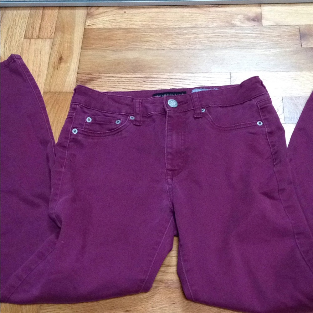 Burgundy jeggings